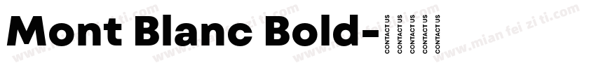 Mont Blanc Bold字体转换